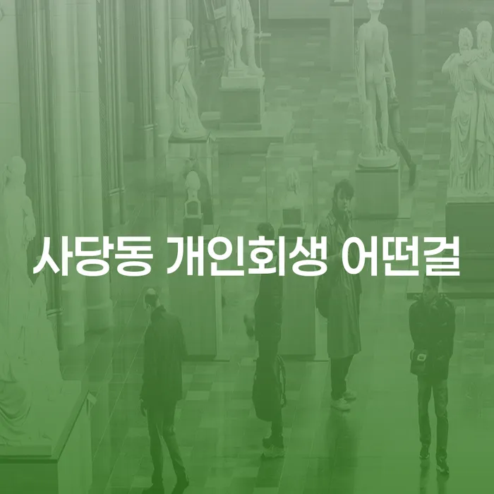 사당동 개인회생 어떤걸
