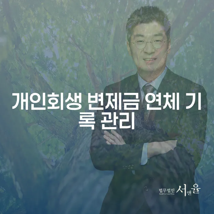 개인회생 변제금 연체 기록 관리를 어떻게 해야 할까요?
