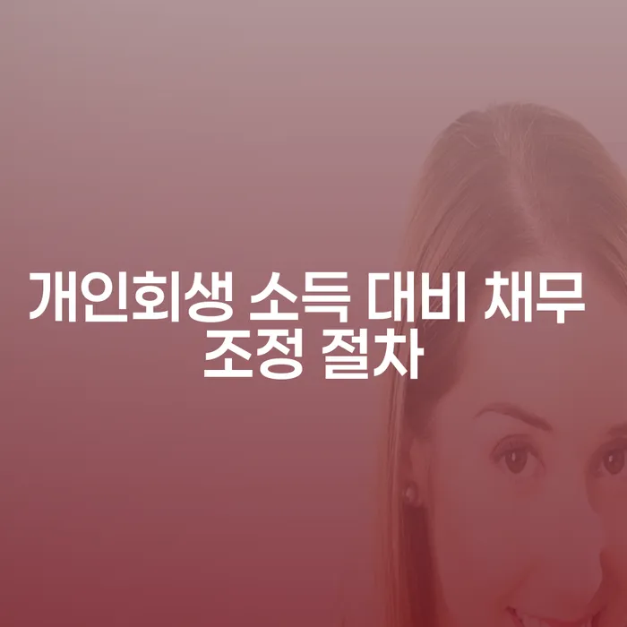 개인회생 소득 대비 채무 조정 절차: 당신의 경제적 미래를 위한 해결책은?
