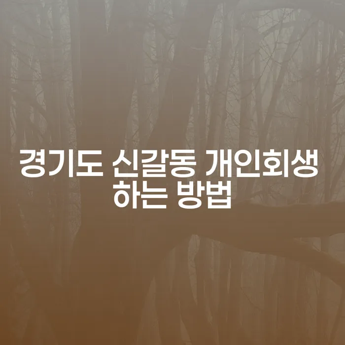 경기도 신갈동에서 개인회생을 어떻게 시작할 수 있을까요?